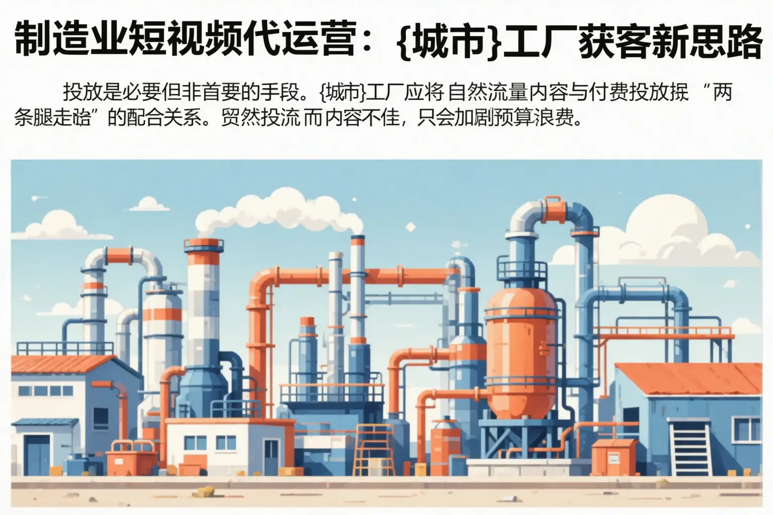 制造业短视频代运营：城区工厂获客新思路